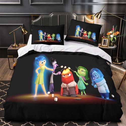 Pixar'S Inside Out 2 Bedding Set Pattern Quilt Cover Without Filler