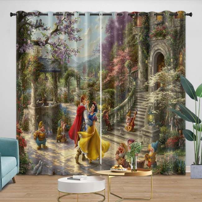 Snow White Curtains Blackout Window Drapes Room Decoration