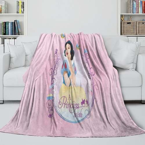 Snow White Blanket Flannel Fleece Throw Room Decoration
