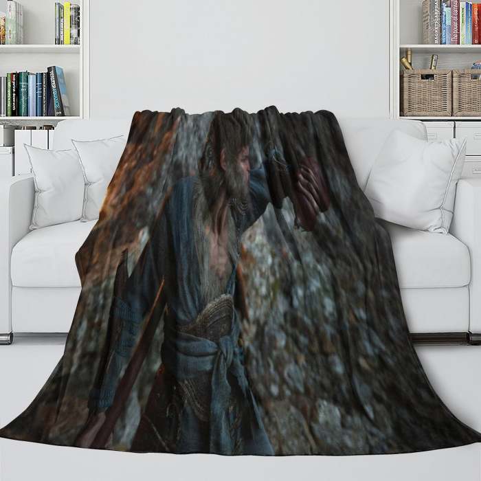 Black Myth Wukong Blanket Flannel Fleece Throw Room Decoration