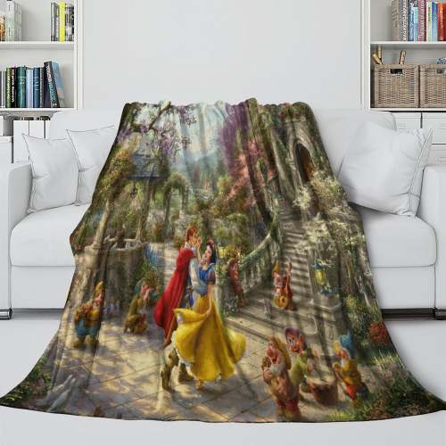 Snow White Blanket Flannel Fleece Throw Room Decoration