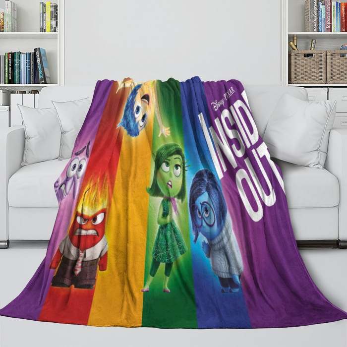 Pixar'S Inside Out 2 Blanket Flannel Fleece Throw Room Decoration