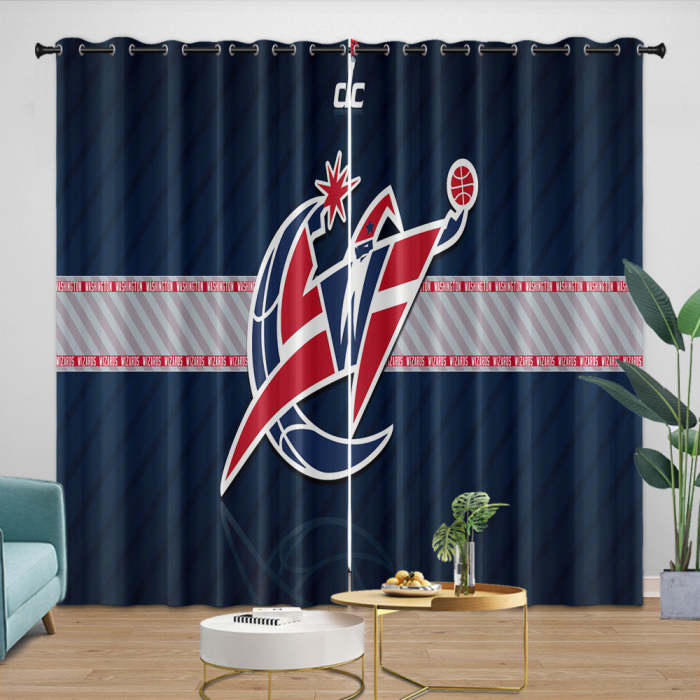 Washington Wizards Curtains Blackout Window Drapes Room Decoration