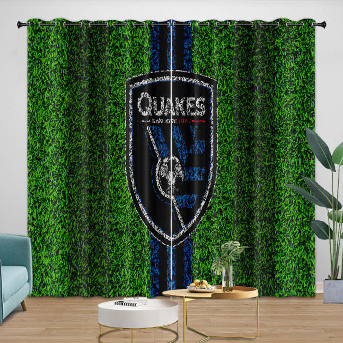 San Jose Earthquakes Curtains Blackout Window Drapes Room Decoration