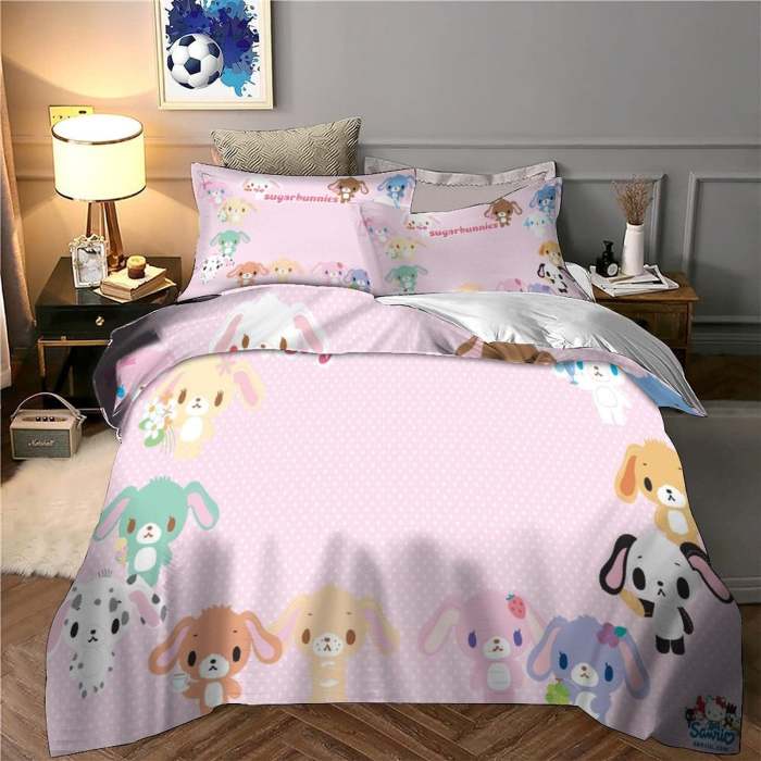 Sugarbunnies Bedding Set Pattern Quilt Cover Without Filler