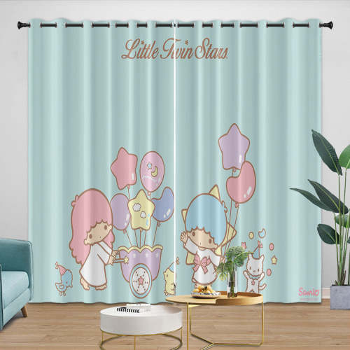 Little Twin Stars Curtains Blackout Window Drapes Room Decoration