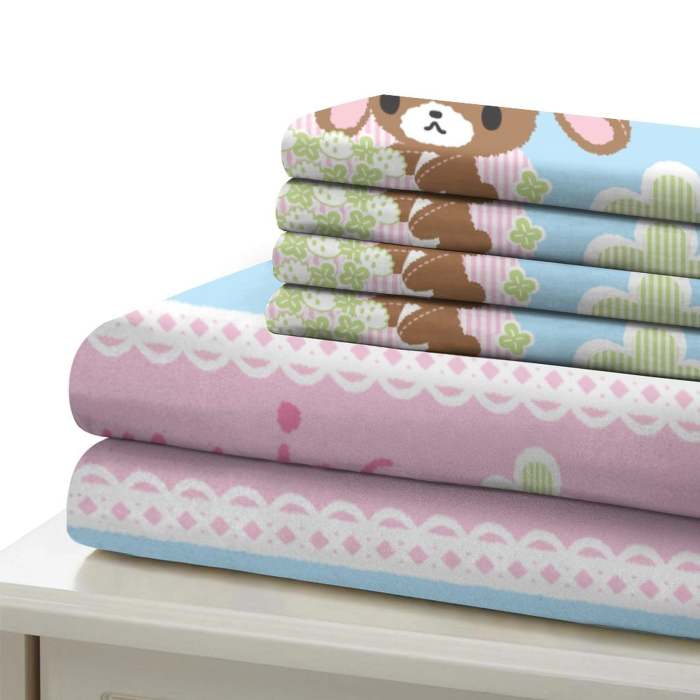 Sugarbunnies Bedding Set Pattern Quilt Cover Without Filler