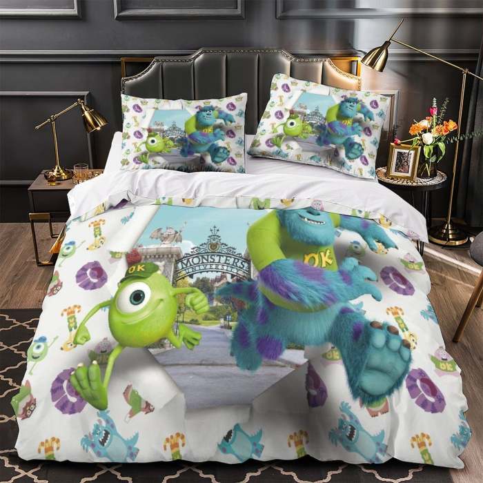Monsters University Bedding Set Pattern Quilt Cover Without Filler