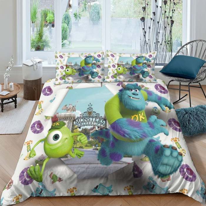 Monsters University Bedding Set Pattern Quilt Cover Without Filler