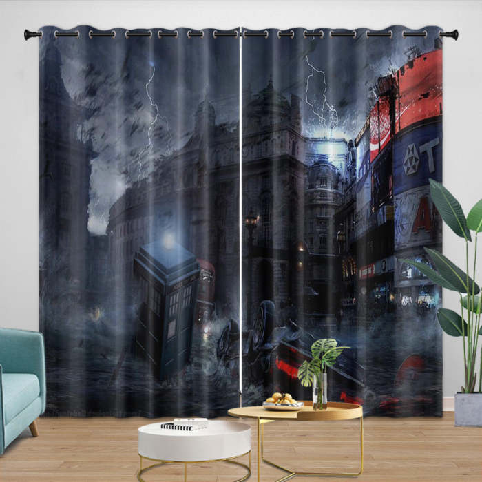 Doctor Who Curtains Blackout Window Drapes Room Decoration