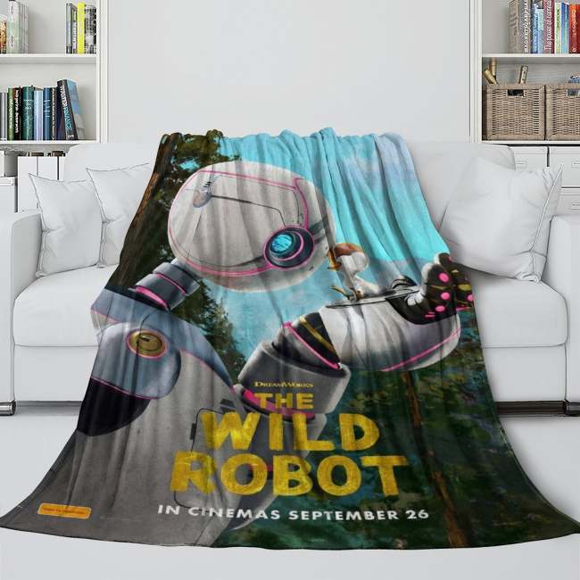 The Wild Robot Blanket Flannel Fleece Throw Room Decoration