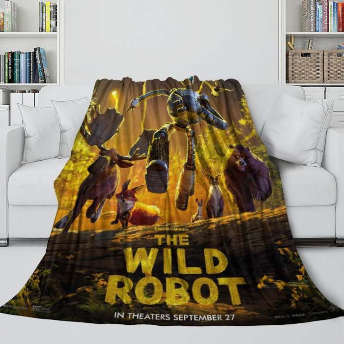The Wild Robot Blanket Flannel Fleece Throw Room Decoration