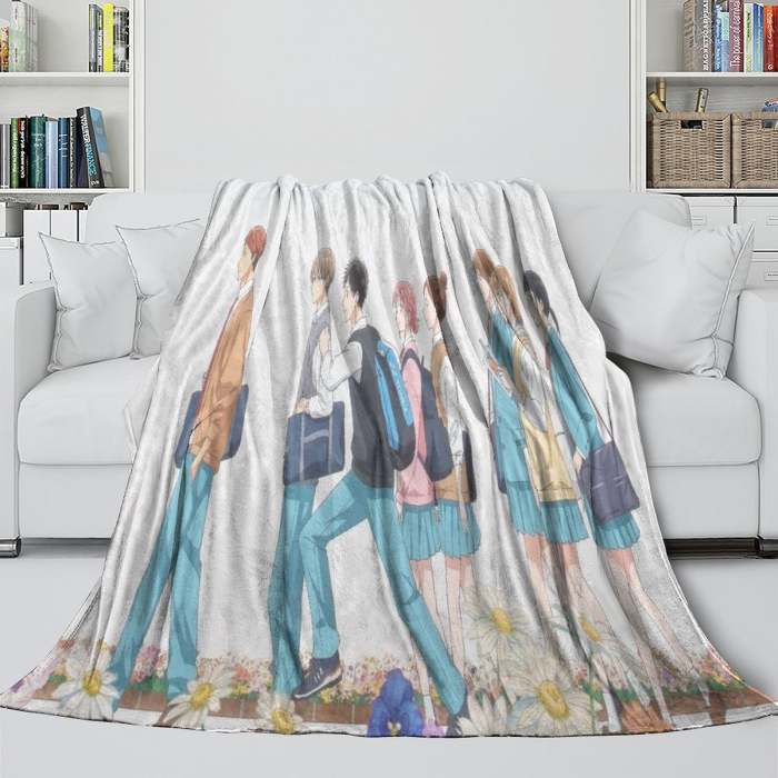 Blue Box Blanket Flannel Fleece Throw Room Decoration