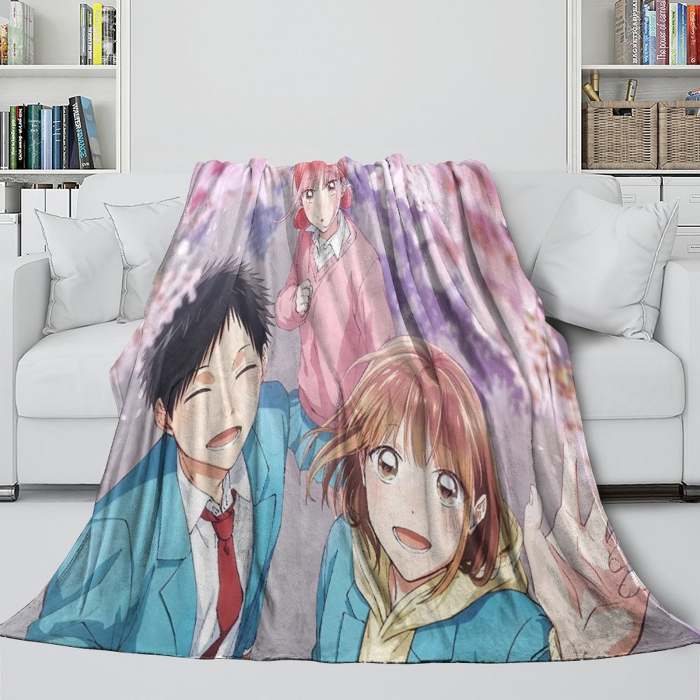 Blue Box Blanket Flannel Fleece Throw Room Decoration