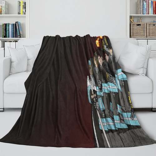 Fire Force Blanket Flannel Fleece Throw Room Decoration