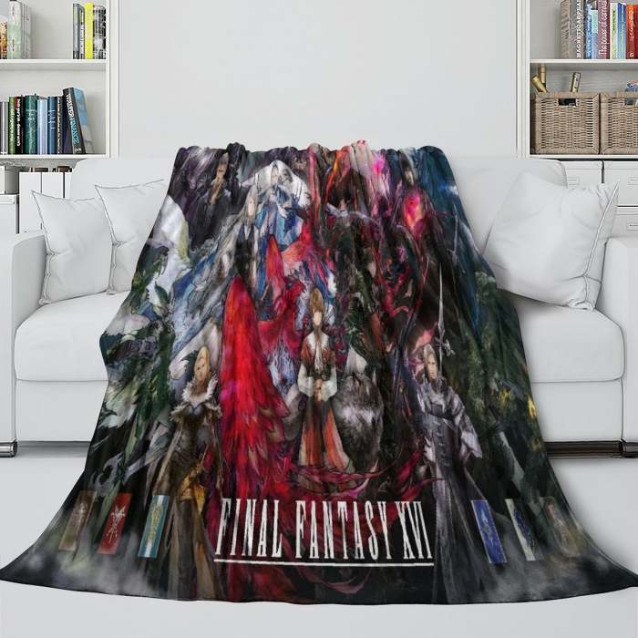 Final Fantasy Blanket Flannel Fleece Throw Room Decoration