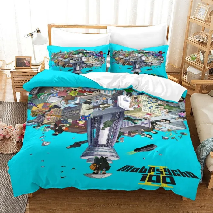 Mob Psycho 100 Bedding Set Pattern Quilt Cover Without Filler