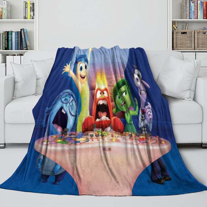 Pixar'S Inside Out 2 Blanket Flannel Fleece Throw Room Decoration