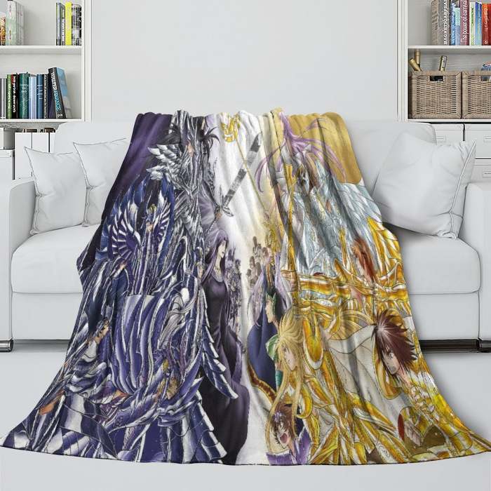 Saint Seiya Blanket Flannel Fleece Throw Room Decoration