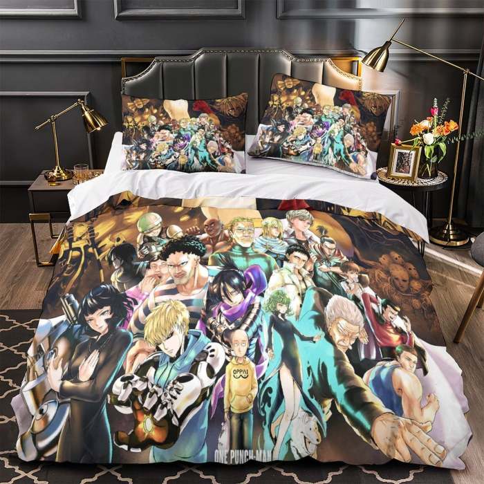 One-Punch Man Bedding Set Pattern Quilt Cover Without Filler