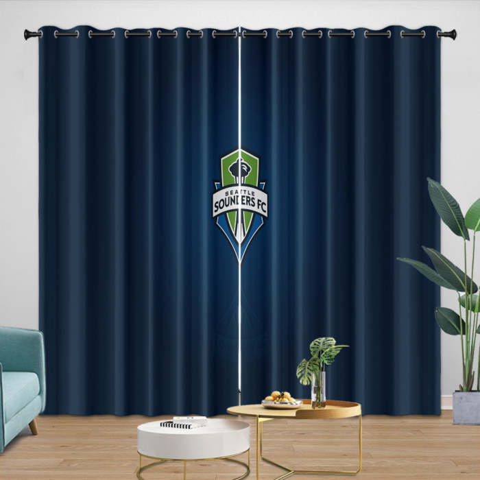Seattle Sounders Fc Curtains Blackout Window Drapes Room Decoration