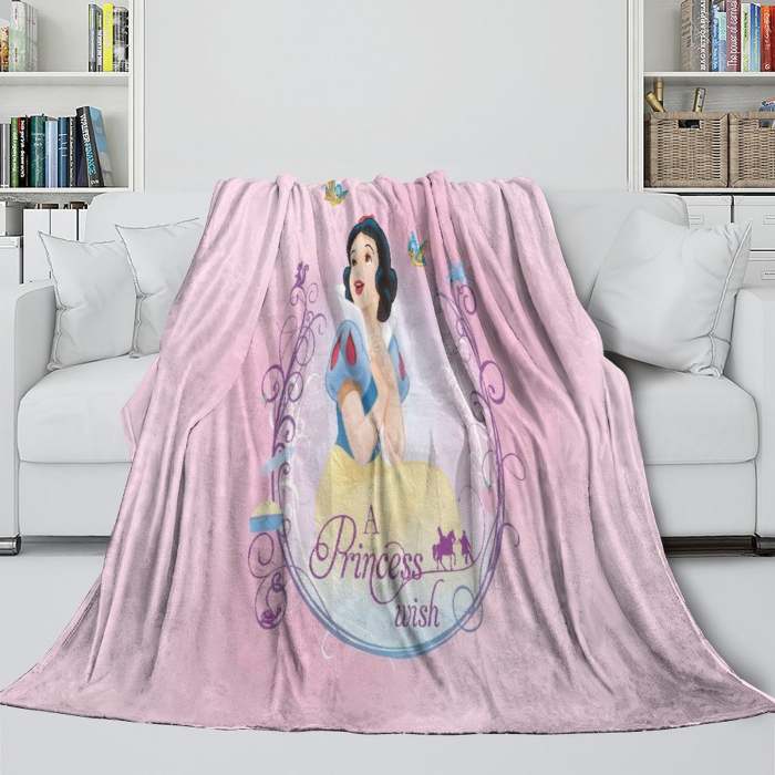 Snow White Blanket Flannel Fleece Throw Room Decoration