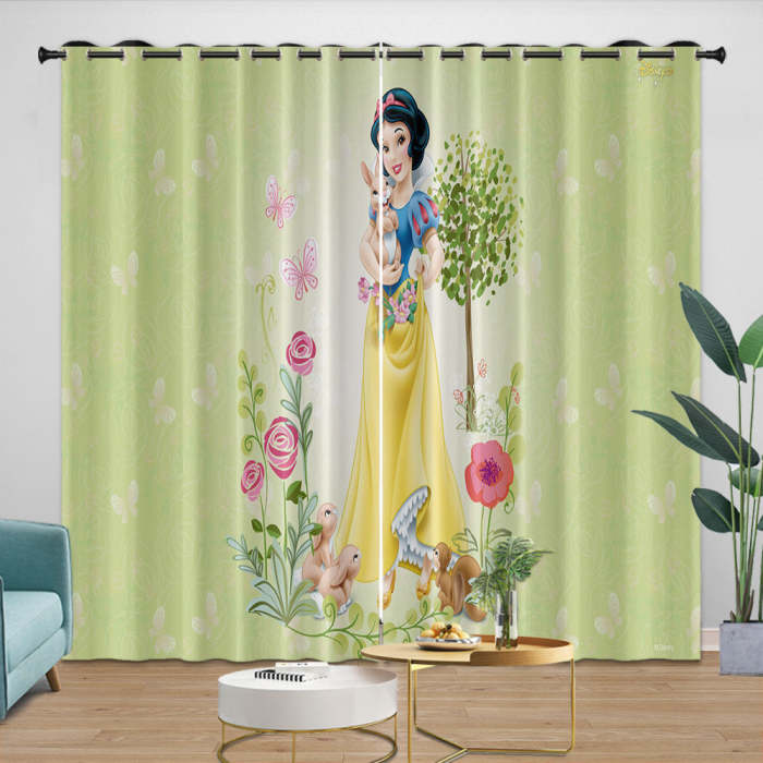 Snow White Curtains Blackout Window Drapes Room Decoration