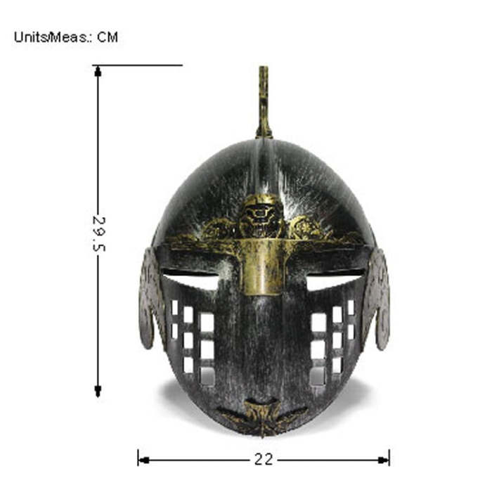 Medieval Knight Greek Spartan Helmet Costume Gold Gladiator Warrior Roman Helmets With Folding Face Mask