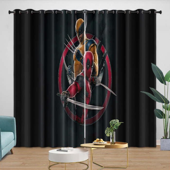 Deadpool And Wolverine Curtains Blackout Window Drapes