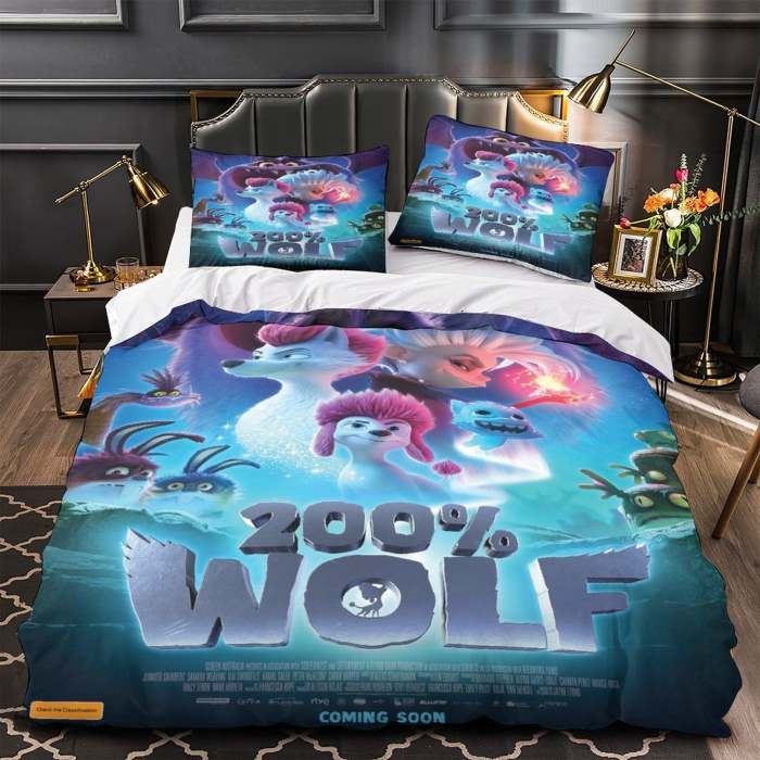 Movie 200% Wolf  Bedding Set Pattern Quilt Cover Without Filler