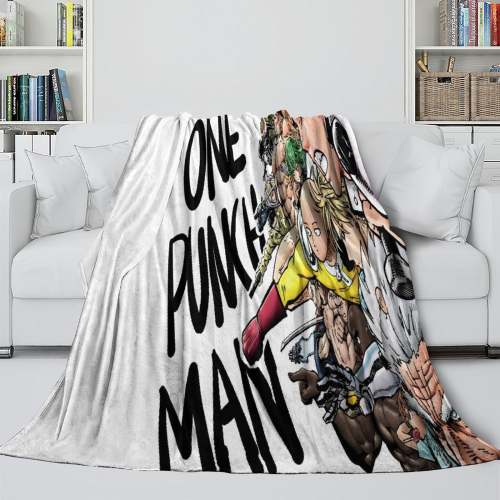 One-Punch Man Blanket Flannel Fleece Throw Room Decoration