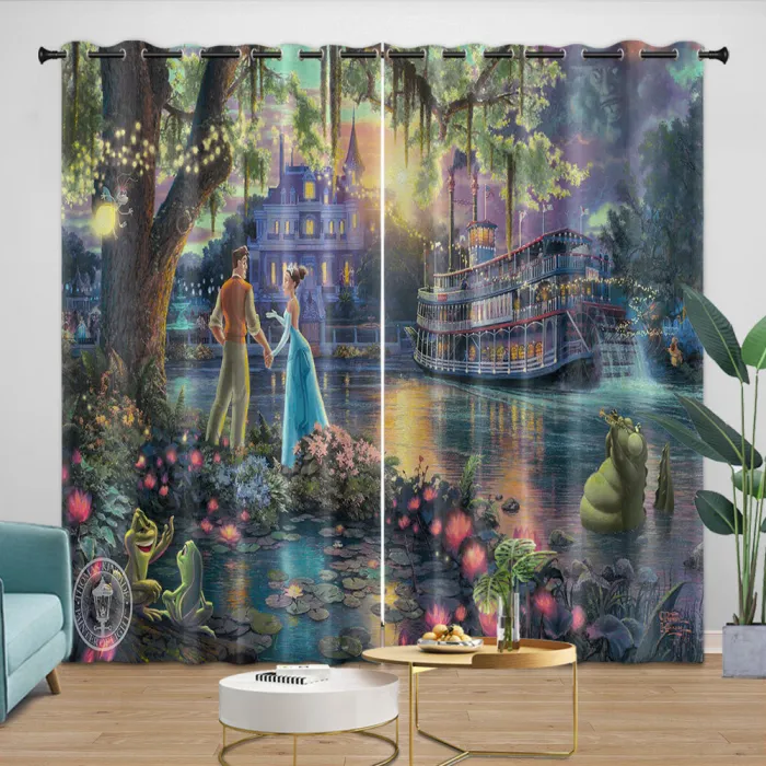 The Princess And The Frog Curtains Blackout Window Drapes Room Decoration