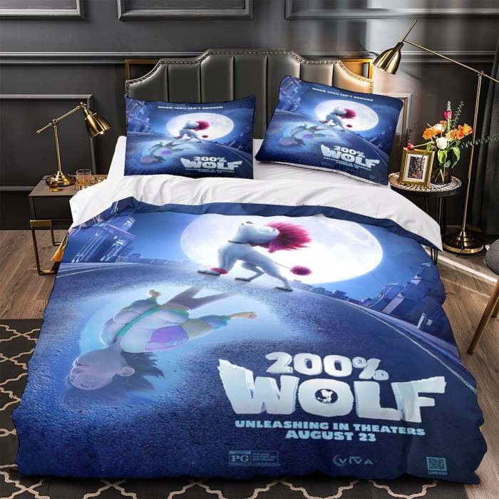 Movie 200% Wolf  Bedding Set Pattern Quilt Cover Without Filler