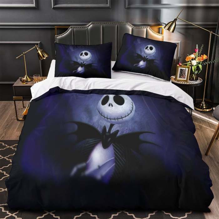 The Nightmare Before Christmas Bedding Set Pattern Quilt Cover Without Filler