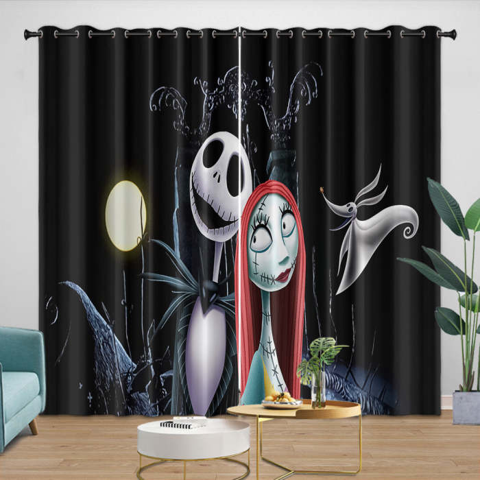 The Nightmare Before Christmas Curtains Blackout Window Drapes Room Decoration