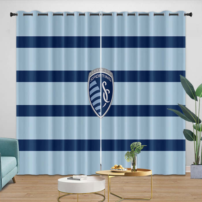 Sporting Kansas City Curtains Blackout Window Drapes Room Decoration