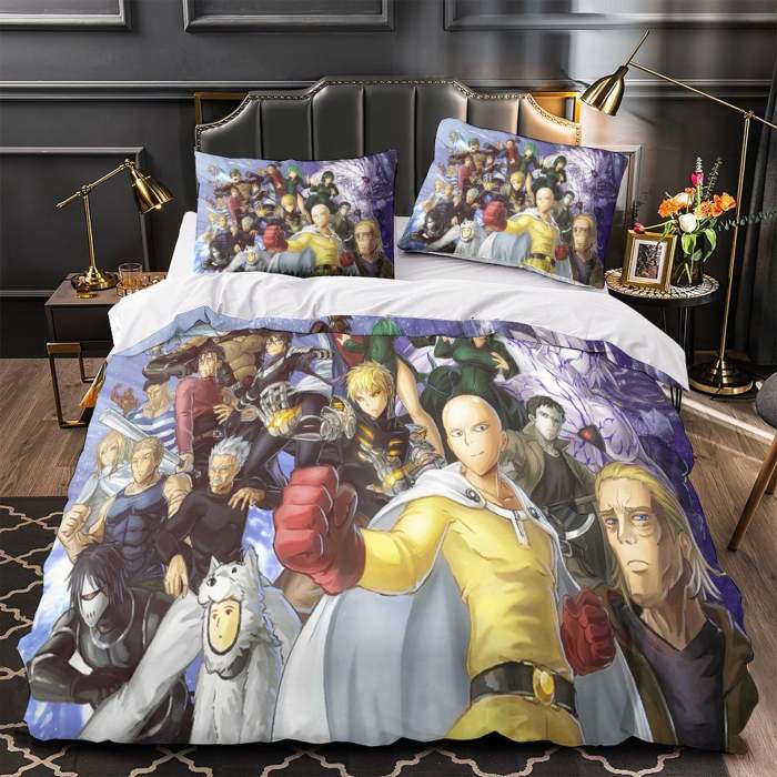 One-Punch Man Bedding Set Pattern Quilt Cover Without Filler