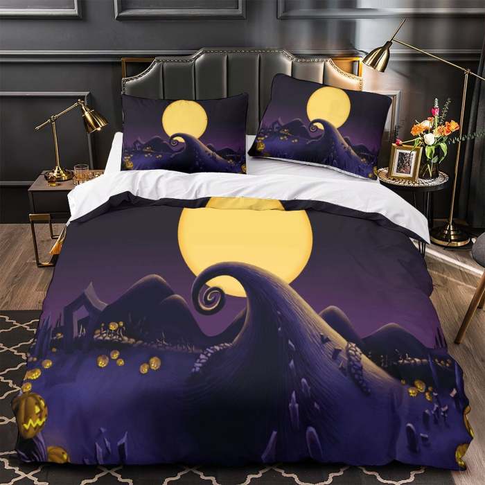 The Nightmare Before Christmas Bedding Set Pattern Quilt Cover Without Filler
