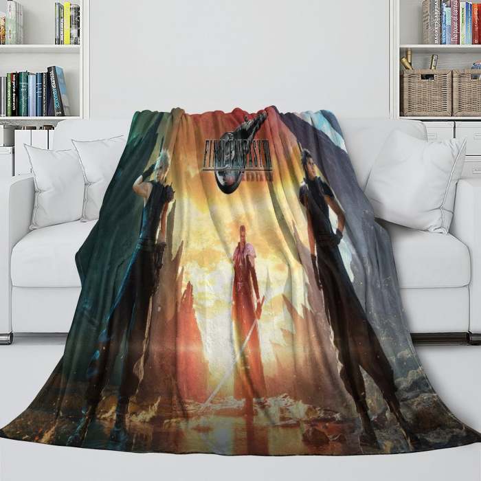 Final Fantasy Blanket Flannel Fleece Throw Room Decoration