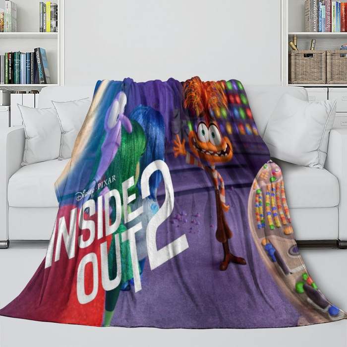 Pixar'S Inside Out 2 Blanket Flannel Fleece Throw Room Decoration