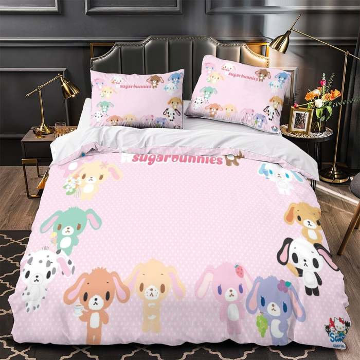 Sugarbunnies Bedding Set Pattern Quilt Cover Without Filler