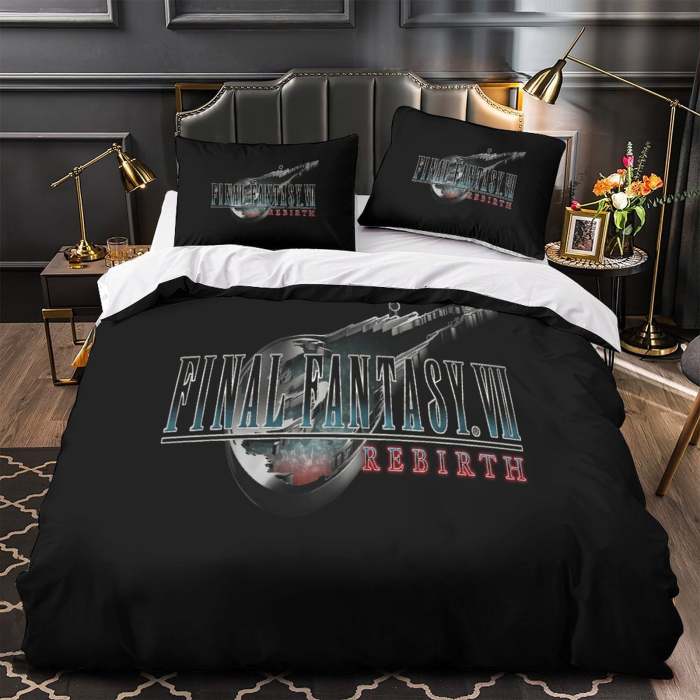 Final Fantasy Bedding Set Pattern Quilt Cover Without Filler