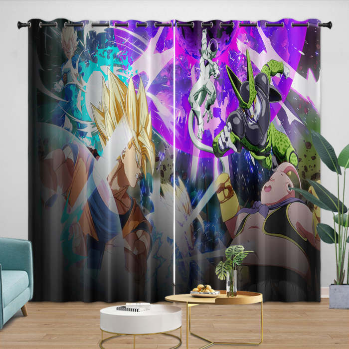 Dragon Ball Fighterz Curtains Blackout Window Drapes Room Decoration
