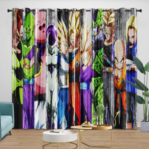 Dragon Ball Fighterz Curtains Blackout Window Drapes Room Decoration