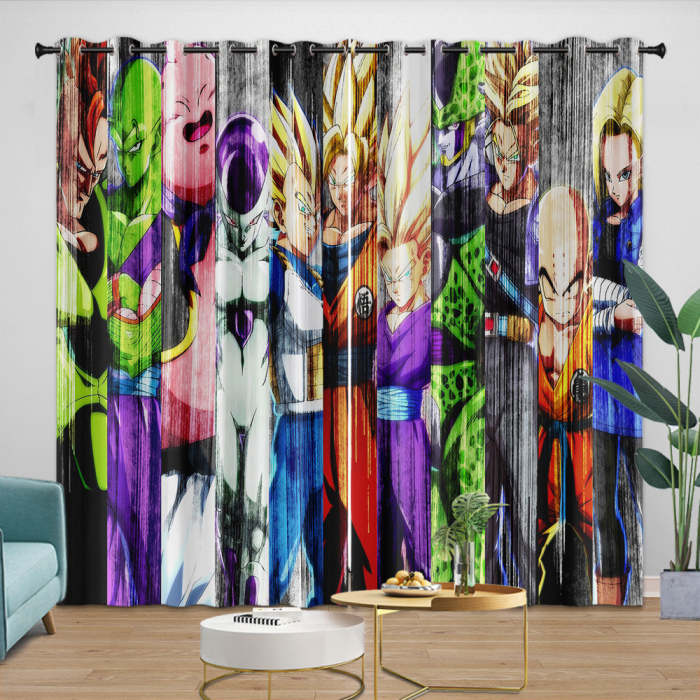 Dragon Ball Fighterz Curtains Blackout Window Drapes Room Decoration
