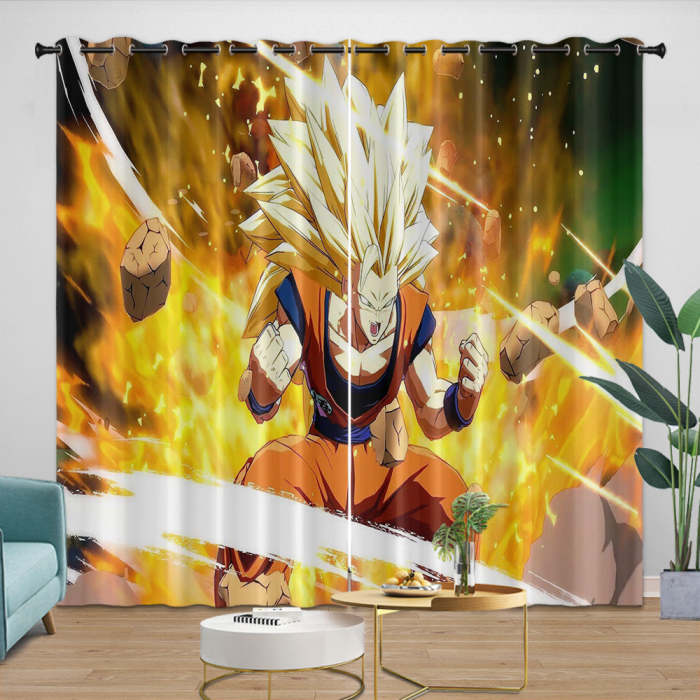 Dragon Ball Fighterz Curtains Blackout Window Drapes Room Decoration