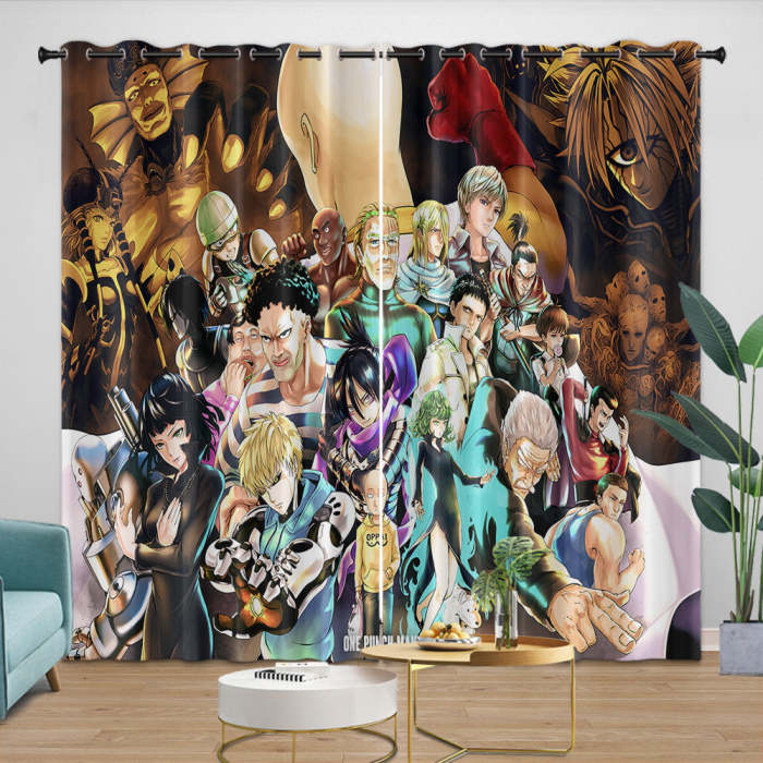 One-Punch Man Curtains Blackout Window Drapes Room Decoration