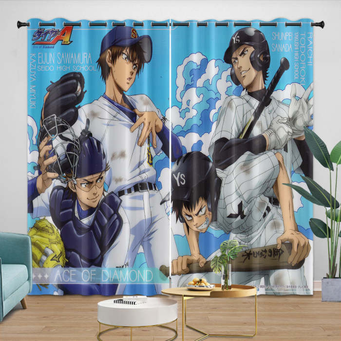 Ace Of Diamond Curtains Blackout Window Drapes Room Decoration