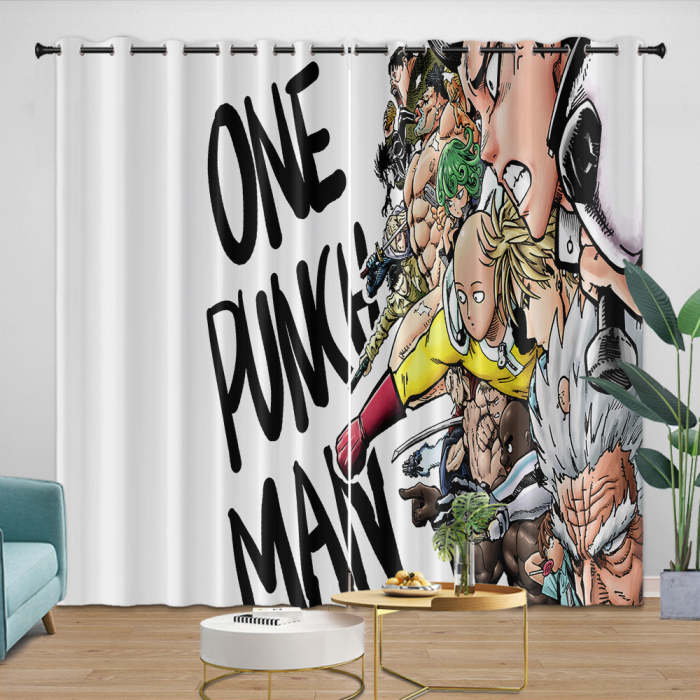 One-Punch Man Curtains Blackout Window Drapes Room Decoration