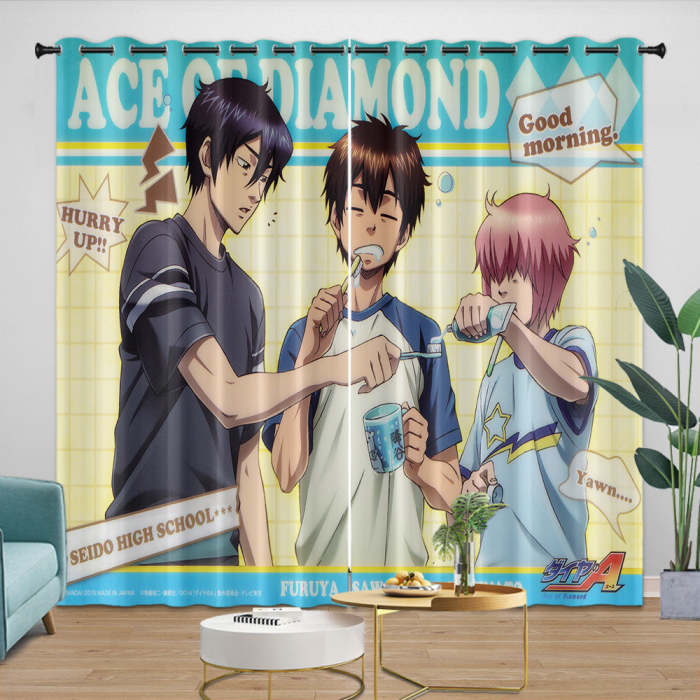 Ace Of Diamond Curtains Blackout Window Drapes Room Decoration